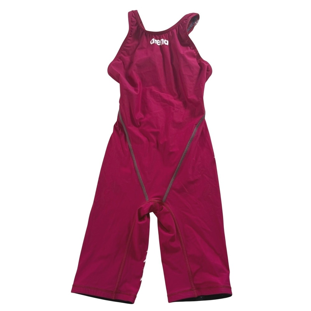 Arena Girls Powerskin ST 2.0 Open Back Kneeskin Pink Junior Girls 28 Swimming